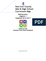 2016-2017 Algebra 1 Curriclum Map