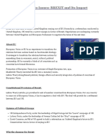 Insights Into Issues: BREXIT and Its Impact