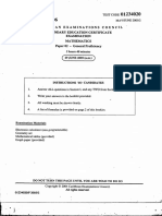 CSEC June 2005 Mathematics P2 (Guyana)