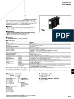 Specifications of Transducers WH7DC