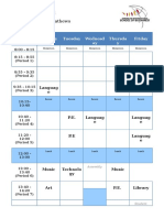 2mm Timetable - Parents