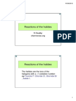 Reactions of The Halides