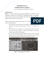 Experiment No: 02 Introduction To Labview: Aim: To Study Various Functions, Tools and Libraries of Labview (LV) Software