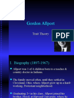 Gordon Allport: Trait Theory