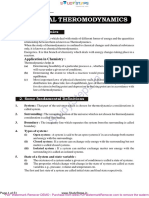 Thermodynamic Notes