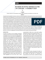 Research Papers: Utilization of Discarded Pet Bottle Granules As Fine Aggregate in Concrete - A Feasibility Study