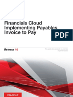 Oracle - Financials Cloud - Implementing Payables Invoice To Pay, R10 (E61401-01) (FAIPP)