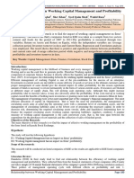 Relationship Between Working Capital Management and Profitability