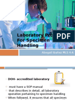 Laboratory Procedure For Specimen Handling