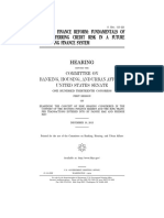 Senate Hearing, 113TH Congress - Housing Finance Reform: Fundamentals of Transferring Cred It Risk in A Future Housing Finance System