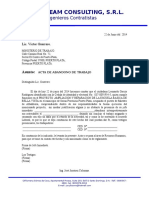 Carta de Notificacion de Abandono de Trabajo