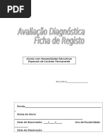 Avaliação Diagnóstica Ficha de Registo