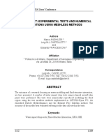 Water Impact: Experimental Tests and Numerical Simulations Using Meshless Methods