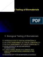 Biological Testing of Biomaterials