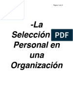 La Selección Personal en Una Organización