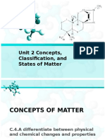 Unit 2 Concepts Classification and States of Matter