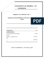 Comp - law.Proj-Dematerialization of Shares