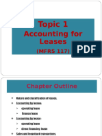 Topic 1 Accounting For Leases