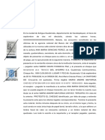 Acta Notarial de Requerimiento Protesto de Cheque