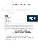 PLAN D'Audit