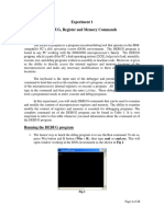 Experiment 1 DEBUG, Register and Memory Commands: Page 1 of 13
