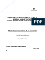 El Suicidio y La Importancia de Su Prevención