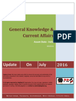 Assam Current Affairs July 2016 - Fixed Error PDF