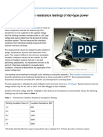 Meggering Insulation Resistance Testing of Dry-Type Power Transformer