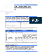 Sesión de Aprendizaje 3° - Junio