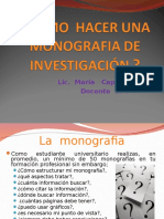 La Monografia y Exposicion