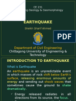 Earthquake: CE 231 Engineering Geology & Geomorphology