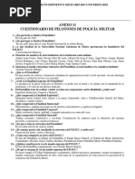 Cuestionario de Pelotones de La Policia Militar