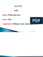 Lesson Plan Profit and Loss Class 7th