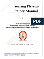 JNTU B.Tech 1st Year Physics Lab Manual All Experiments PDF