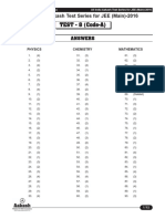 Solutions - AIATS JEE (Main) - 2016 - Test-8 - (Code-A & B) PDF