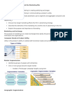 Segmentation, Targeting, and The Marketing Mix