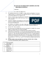 Check List For Issuance of No Objection Certificate For High Rise Buildings