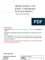 WRI7 - 8 - 9 - Hydrograph Analysis, Unit Hydrograph, S-Hydrograph, Numerical Problems