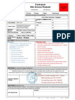 Contractor Site Access Request: Section A