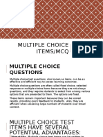 Multiple Choice Items