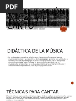 La Educación Vocal y El Canto