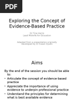 Understanding The Concept of Evidence-Based Practice