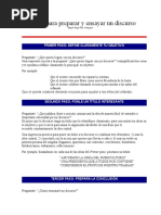 7 Pasos para Preparar y Ensayar Un Discurso