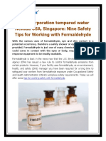 Haws Corporation Tempered Water Nevada USA, Singapore - Nine Safety Tips For Working With Formaldehyde