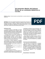 Determinación Del Momento Dipolar Del Tolueno Mediante La Medi-Ción de Su Constante Dieléctrica y Su Índice de Refracción.