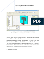 Patch Antenna Design Using MICROWAVE STUDIO: 2. Simulation Workflow