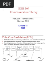 EEE 309 Communication Theory: Instructor: Tishna Sabrina Summer 2016