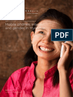 Mobile Phones Internet and Gender in Myanmar