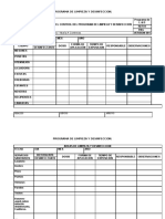 Formatos para El Control Del Programa de Limpieza y Desinfeccion 1