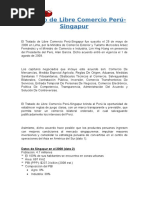 Tratado de Libre Comercio Perú - Singapur